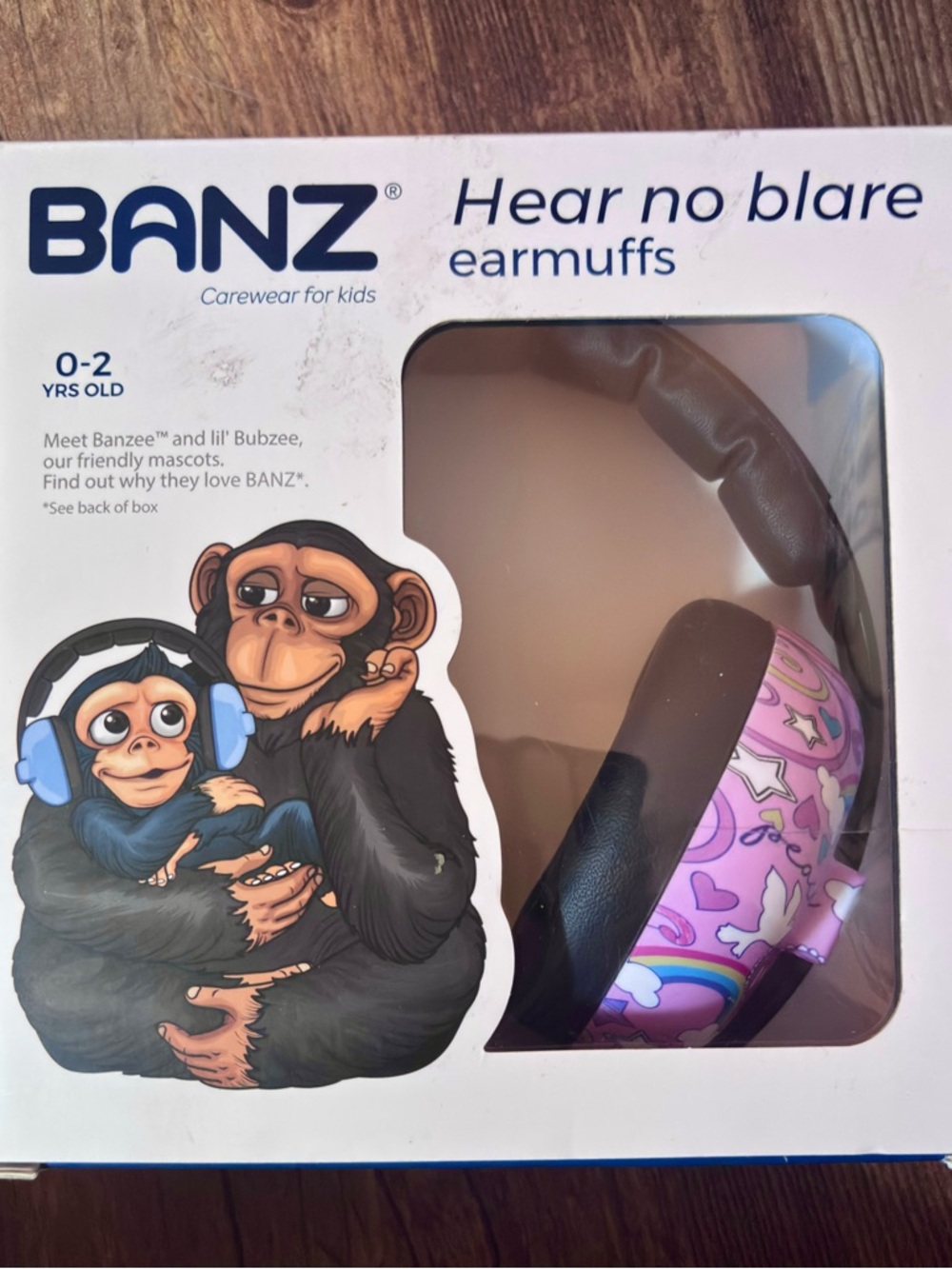 BaBy BanZ Pink Doodle Kids Hearing Protection Earmuffs
